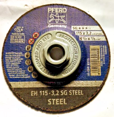 PFERD 63115 4-1/2" x 1/8" Cut-Off Wheel, 5/8-11 - Type 27 (NEW - SINGLE DISC)