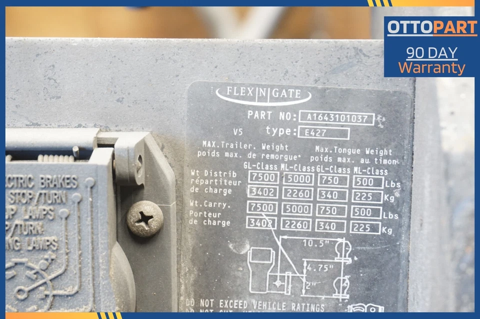 Оригинальная арматура заднего буксировочного сцепного устройства для Mercedes X164 GL450 GL550 07–12 годов выпуска - Изображение 3 из 4