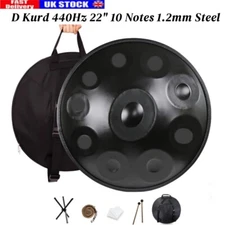 Beginner Handpan Kit:D Minor Steel Drum 22 Inch w/Bag,Stand,Hammers-Musical Gift