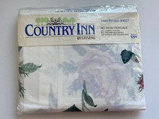 NEW Vintage Country Inn by Stevens Twin Fitted Sheet Candy Strip Rose USA Made