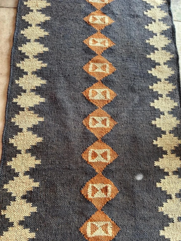 Vintage Kilim Rug aztec kilim Runner Wool Jute Rug Southwestern Stair kilim rug - Image 3 of 4