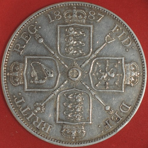 1887 Arabic 1 Great Britain Double Florin VF