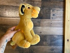 Disney Store Simba Plush Large 13" Stuffed Toy Lion King Movie Kids Animal Firm