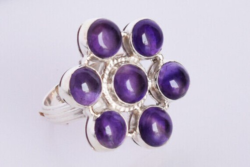Bague En Argent Sterling 925 Vintage Avec Améthyste - Pour Femme, Neuf Avec étiquettes, Bijou élégant Sans Marque