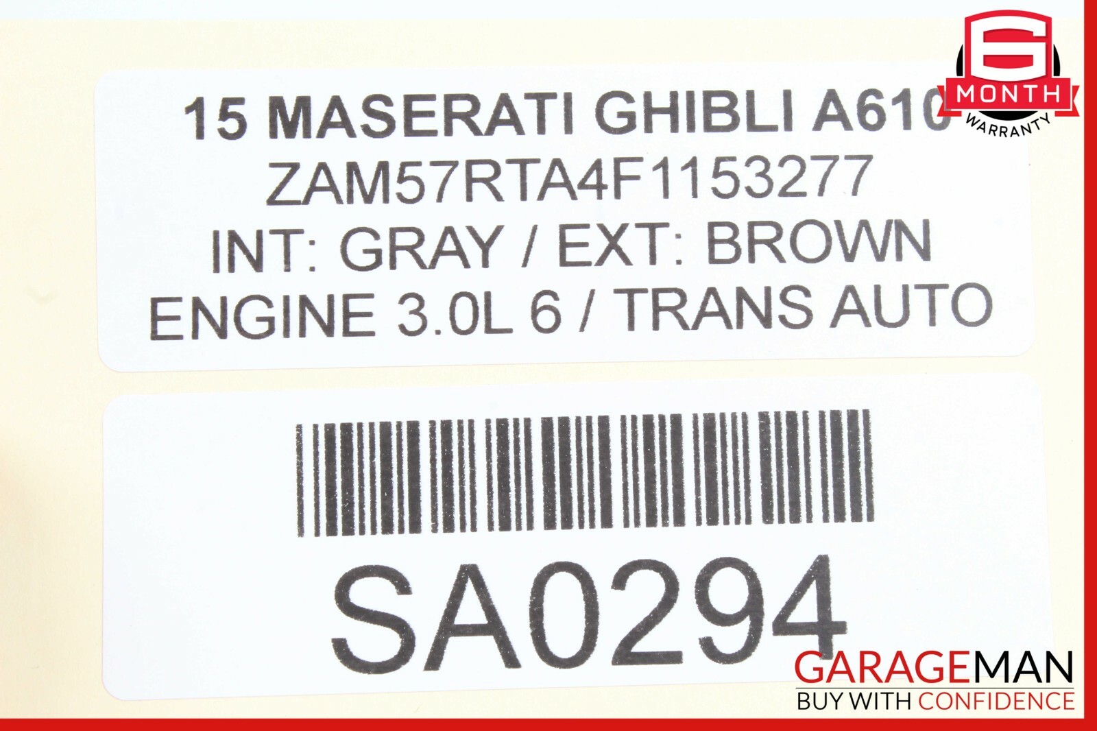 14-17 Maserati Ghibli S Q4 Power Steering Column Shaft Motor Drive Assembly AWD