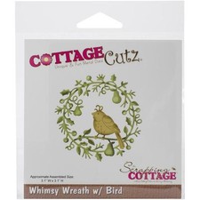 Cottage Cutz Dies Whimsy Wreath With Bird - NEW