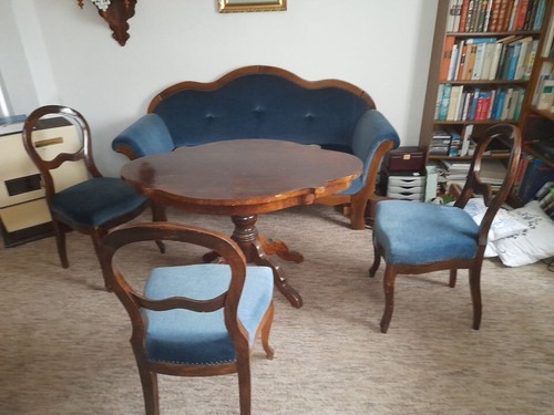 Antike möbel gebraucht neu gepolstert, 1 Couch, 3 Stuehle, 1 Tisch eBay