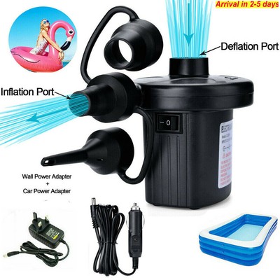 Electric Air Pump Inflator for Inflatables Camping Bed pool 240V 12V Car B  df*
