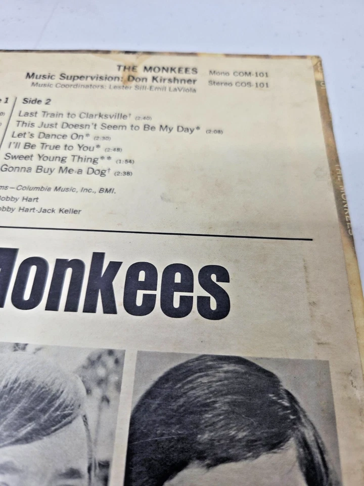Vintage The Monkees Vinyl LP Colgems RCA 1966 Record Last Train to Clarksville - Image 4 of 4