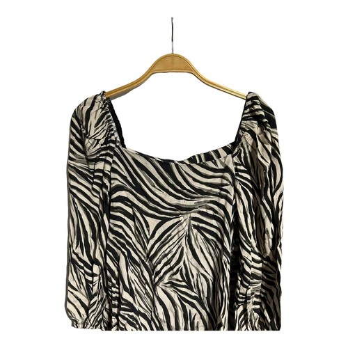Sosandar Langarmshirt mit Zebramuster und eckigem Ausschnitt - Bild 2 von 5