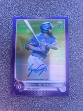 2022 Topps Chrome Yonny Hernandez Purple  Refractor Rookie Auto #114/250
