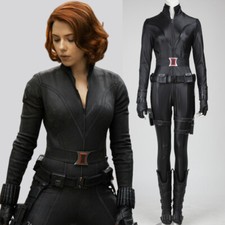Black Widow Cosplay Costume Avengers Natasha Romanoff Suit Outfit Set Halloween