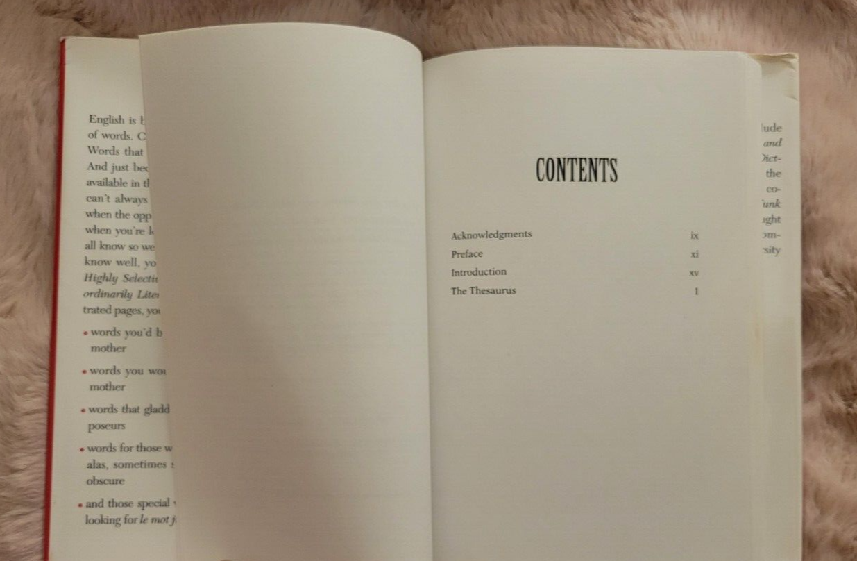 The Highly Selective Thesaurus for the Extraordinarily Literate VERY