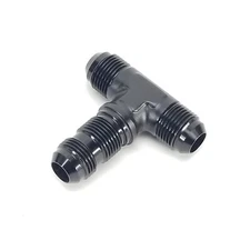 -10AN Bulkhead Tee Fitting - Black - WARR Performance 47-0037