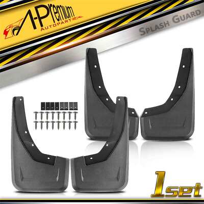 4Pcs Front & Rear Mud Flaps Splash Guards for Ram 1500 TRX 2021-2023 6.2L Black
