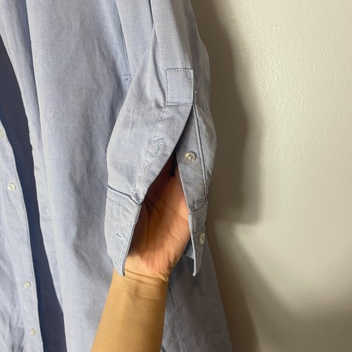 American Apparel Cotton Blue Shirt Dress with Pockets Size XS/S - Picture 6 of 10