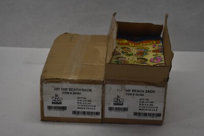 Lot of 240 Kid Stuff Marketing Hit The Beach Sacks Paper Bags Gifts Party Decor