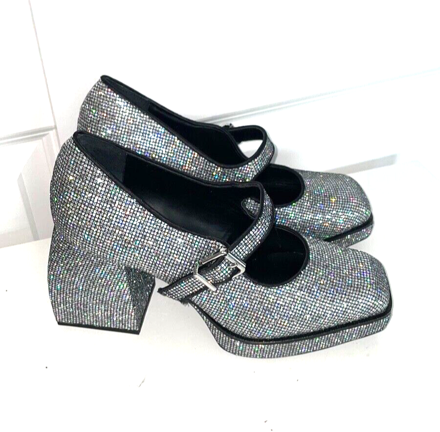 ★JILL BY JILLSTUART★ Vibramsol Platform Mary Jane Jill Stuart color block patent leather tall Mary jane round