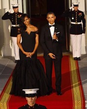 GLOSSY PHOTO PICTURE 4x6 Michelle Obama State Dinner Dress