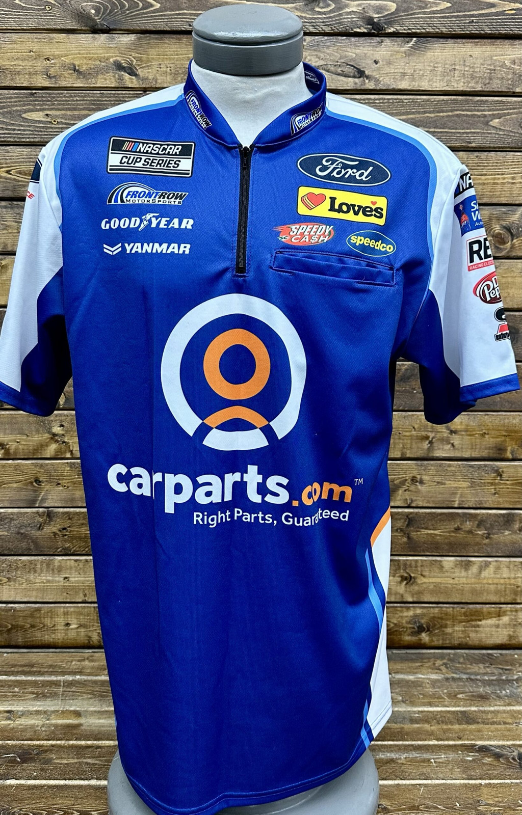 FILA Camicia NASCAR Front Row Motorsports Team Emessa Crew Taglia Large