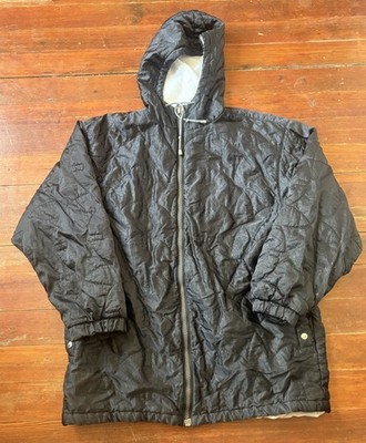 Vtg. Adidas Reversible Lined Windbreaker Puffer Jacket Mens Medium Black  Y2K