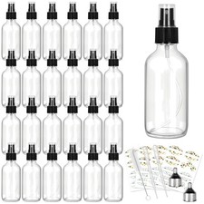 Clear Glass Spray Bottles 25 Pack - Fine Mist Sprayers Clear Glass Spray Bottles 25 Pack - Fine Mist Sprayers
