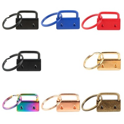 50 Pcs Key Fob Hardware Keychain Wristlet Cotton Tail Clip for Keychain Making