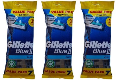 21x Gillette Blue 2 II Plus Einwegrasierer Nassrasierer für bis zu 105 Rasuren