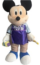 Vtg Mickey Mouse Easter Bunny Plush Doll 27  Blue Disney Store Authentic Ears