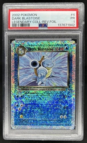 2002 Pokemon Legendary Collection Dark Blastoise Reverse Holo #4/110 PSA 1