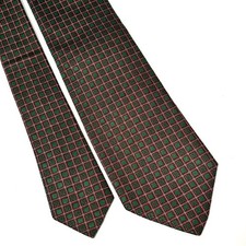 HERMES Tie silk all over pattern Geometric 19 authentic made in France 1028