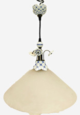 Mangani 1958 Pendel - Hängelampe Deckenlampe Porzellan-Montur Handarbeit Florenz