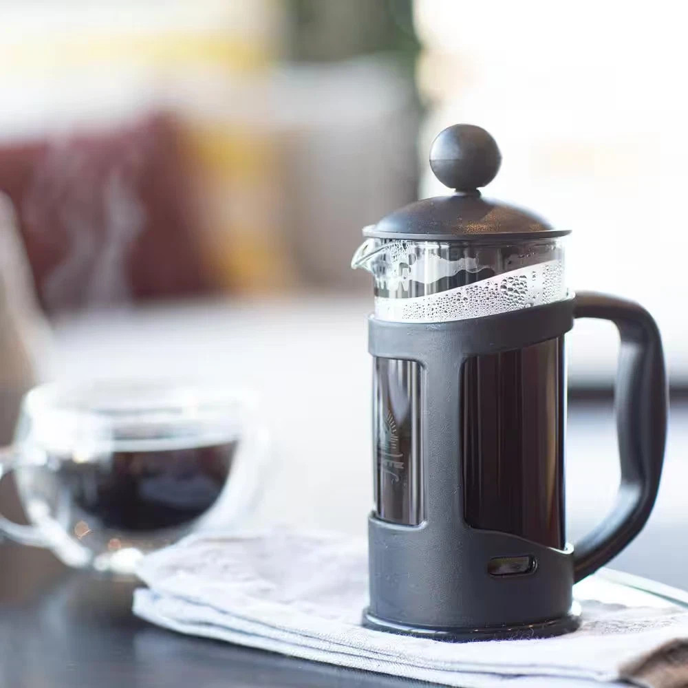 OVENTE 3-Cup Black French Press Cafetire Coffee and Tea Maker with Glass & Scoop