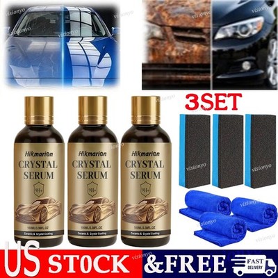 3SET New Crystal Serum   Advanced Graphene Ceramic Coating for Cars 100ML