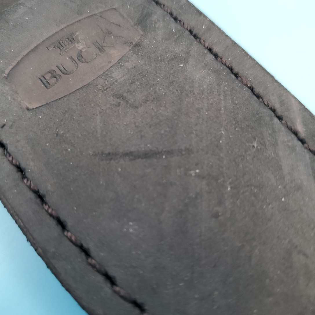 Buck Knives Fixed Blade Knife Sheath Black Leather Belt Pouch Case 9.25"x 4"