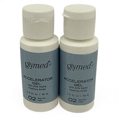 Lot Of 2 GlyMed Plus Accelerator Gel Step 2 Travel Size 1fl oz Each New Sealed