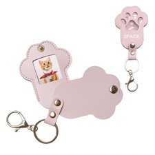 Pet Memorial Keychain Dog Paw Keepsake Photo Holder Heartfelt Memorial Gift f...
