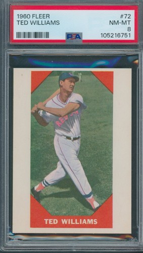 1960 Fleer #72 Ted Williams PSA NM-MT 8 *6751