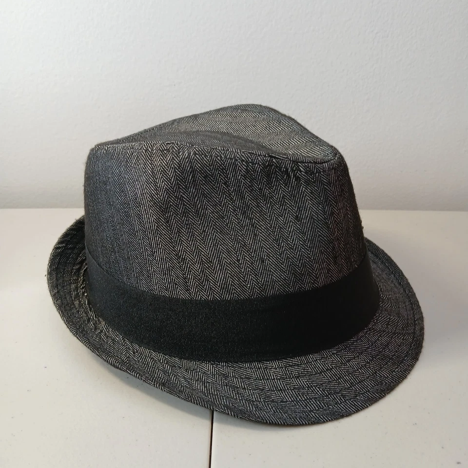 Stetson All American Fedora Sombrero Gris Negro Clásico Trilby Vestido Gorra Hombre’s Pequeño Foto 3 de 4