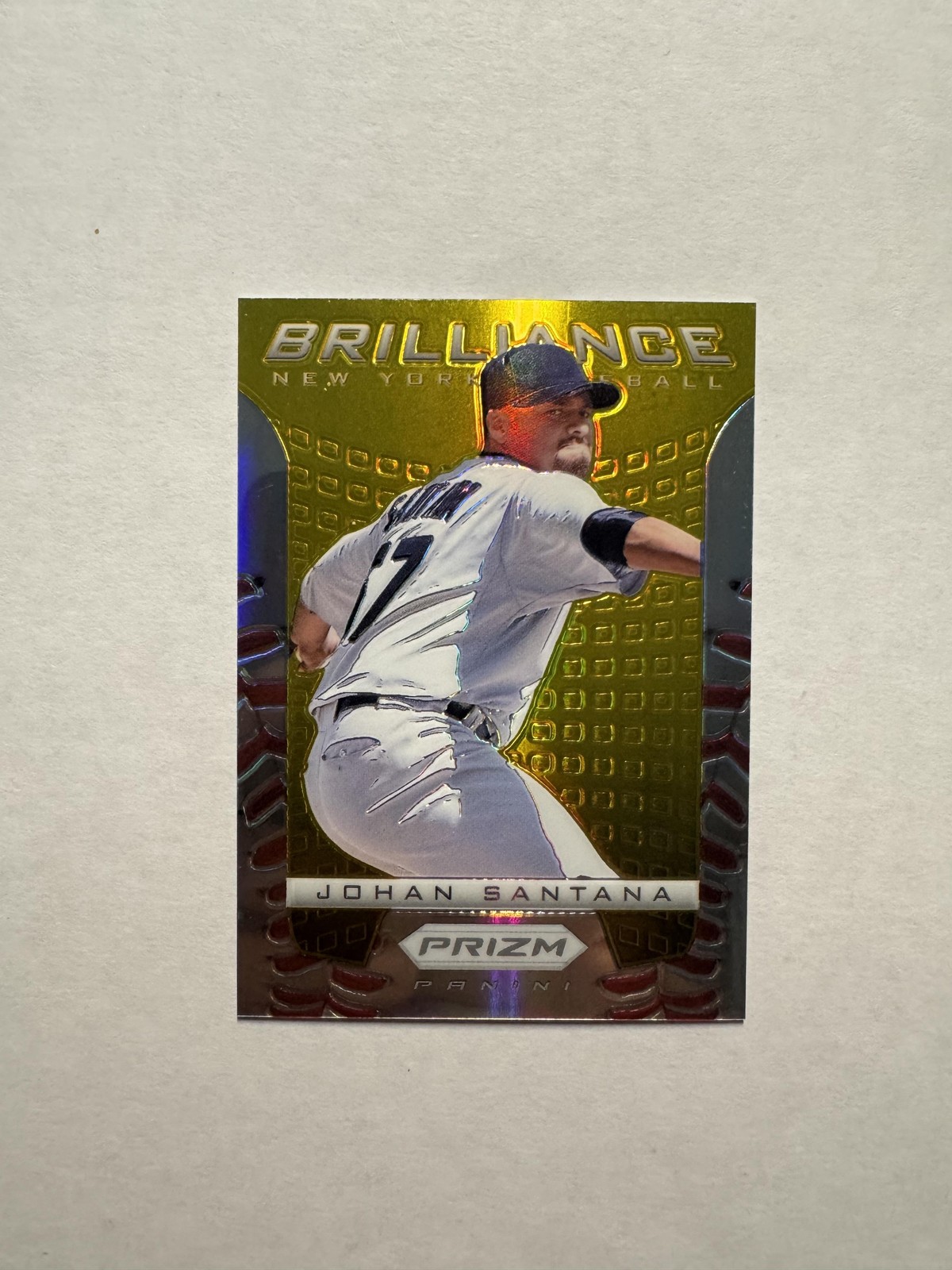 2012 Panini Prizm #B4 Johan Santana Brilliance Prizms Gold #/10