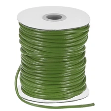 44 Yards 3mm Waxed Polyester Cord with Spool for Jewelry Making, Grass Green