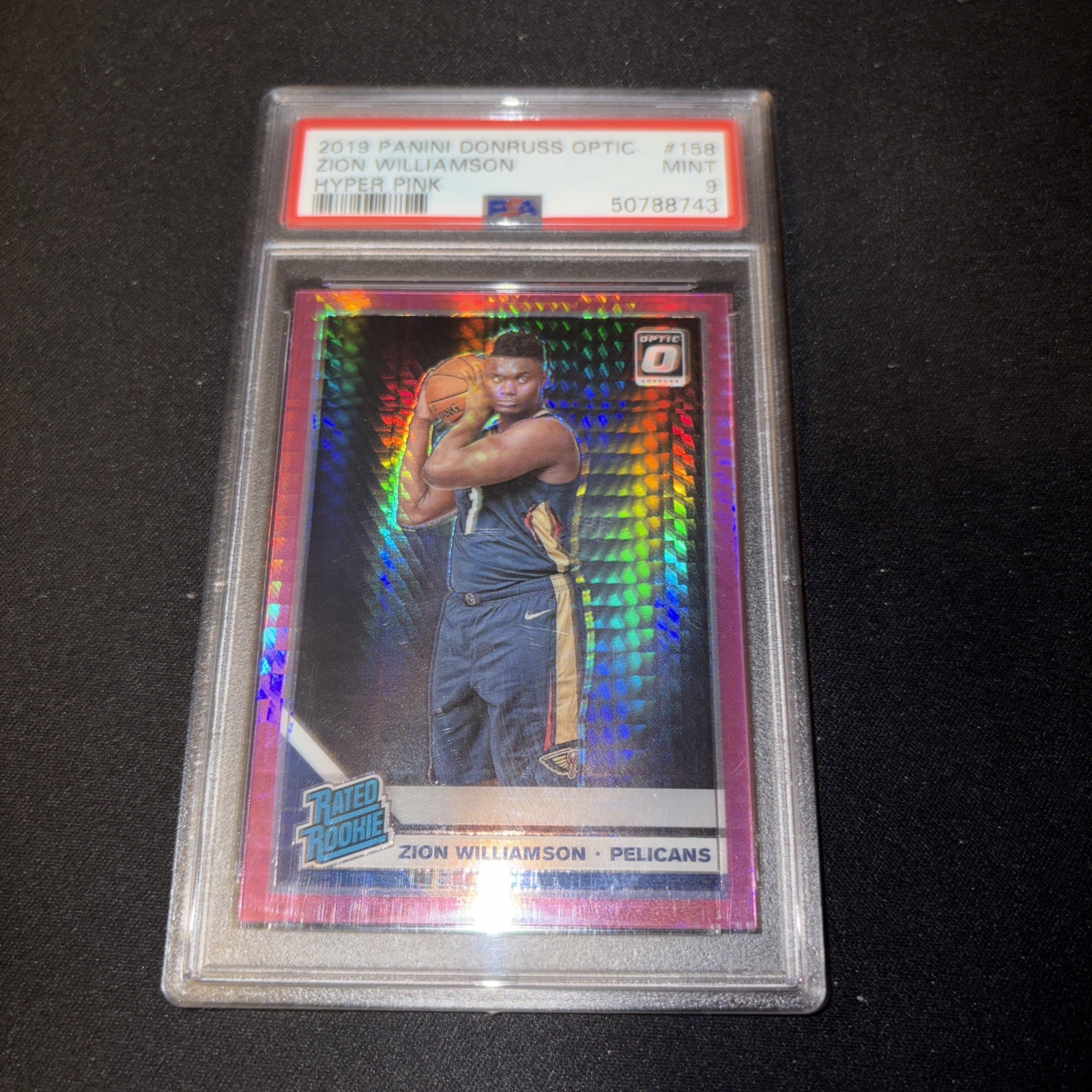 Zion Williamson 2019 Panini Donruss Optic #158 Hyper Pink PSA 9