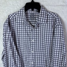 English Laundry Men's Checkered Long Sleeve Dress Shirt Sz 16 34-35 100 Cotton