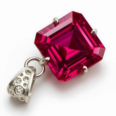 30 Ct Certified Natural Flawless Pink Sapphire 925 Silver Pendant Loose Gemstone