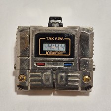 1983 Vintage Takara Kronoform Robot Transformer Watch Silver *WORKS*