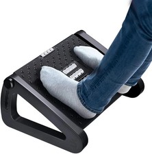 Adjustable Under Desk Foot Rest with Massage Rollers 6 Height Ergonomic Stool