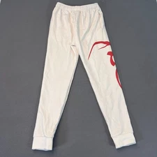 TSST Gorilla Gym Joggers Mens Med Bodybuilding Powerlifting Sweatpants White Red