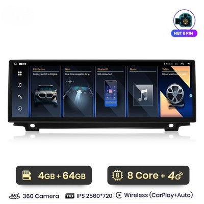 Autoradio Multimedia für BMW 5er F10 F11 2013-2017 Carplay Android Auto 4G Wifi 