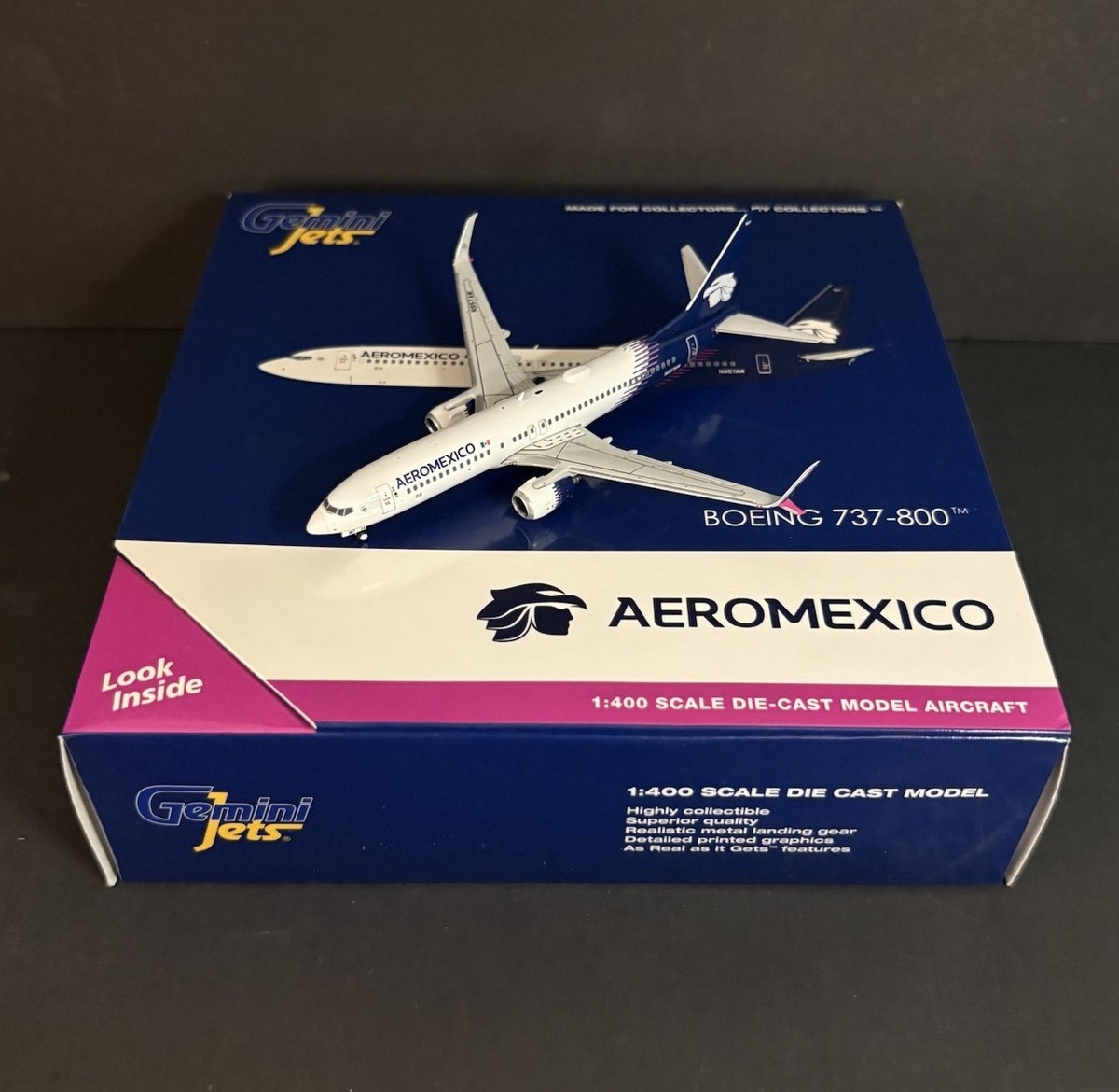 GeminiJets 1:400 Aeromexico Boeing 737-800 N957AM GJAMX2321
