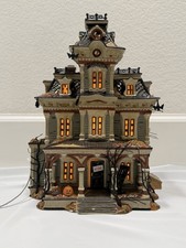 Department 56 Halloween Grimsly Manor Snow Village Tested Works READ